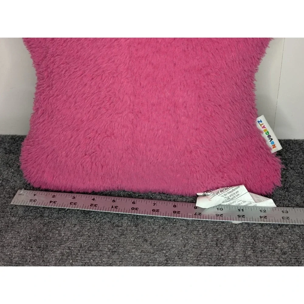 Ghost Pillow by Novogratz Girl Ghost Eyelashes Pink Sherpa Halloween Stuffed HTF